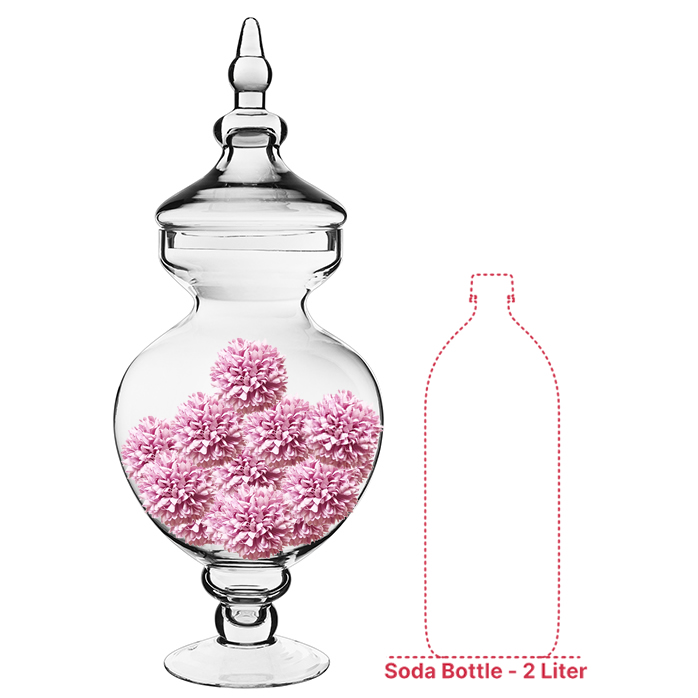 9.5 Glass Apothecary Candy Jar (1 Pc) – LACrafts